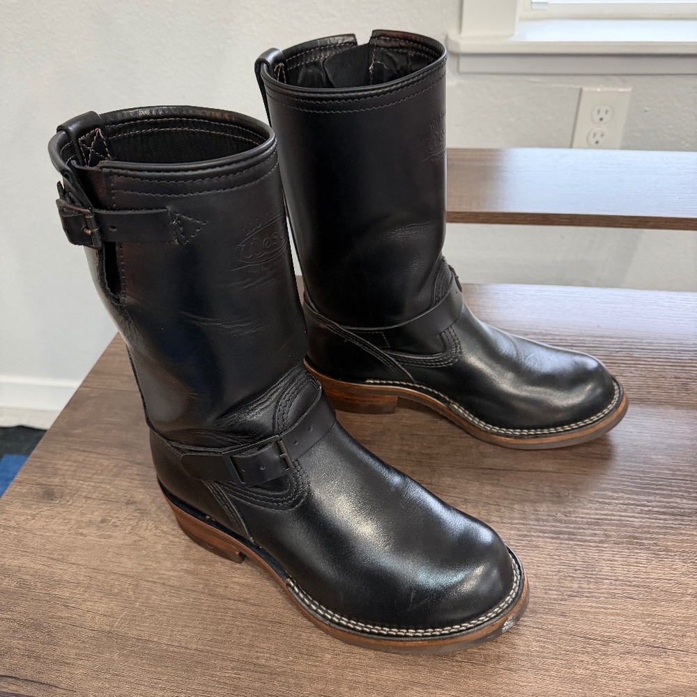 Wesco Boss Boots 8E Mens Black engineer boot